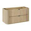 Dulap lavoar Ovalia Cremona, MDF, PAL melaminat, stejar cremona, 2 sertare, L.100 cm, OVALIA CREMONA 82-100-46-2S