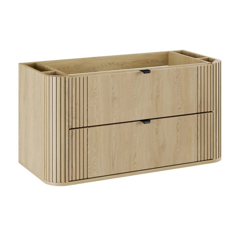 Dulap lavoar Ovalia Cremona, MDF, PAL melaminat, stejar cremona, 2 sertare, L.100 cm, OVALIA CREMONA 82-100-46-2S