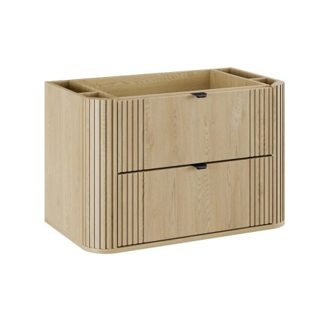 Dulap lavoar Ovalia Cremona, MDF, PAL melaminat, stejar cremona, 2 sertare, L.80 cm, OVALIA CREMONA 82-80-46-2S