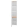 Dulap inalt Platinum, MDF, PAL melaminat, alb, stejar auriu, 2 usi, H.176 cm, PLATINUM 800 FSC
