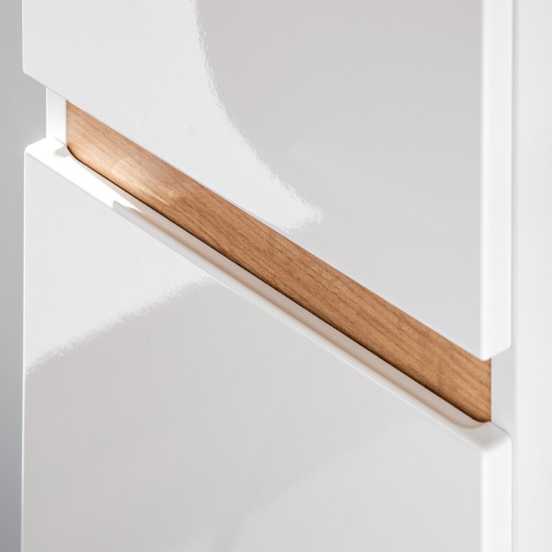 Dulap inalt Platinum, MDF, PAL melaminat, alb, stejar auriu, 2 usi, H.176 cm, PLATINUM 800 FSC
