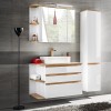 Dulap inalt Platinum, MDF, PAL melaminat, alb, stejar auriu, 2 usi, H.176 cm, PLATINUM 800 FSC