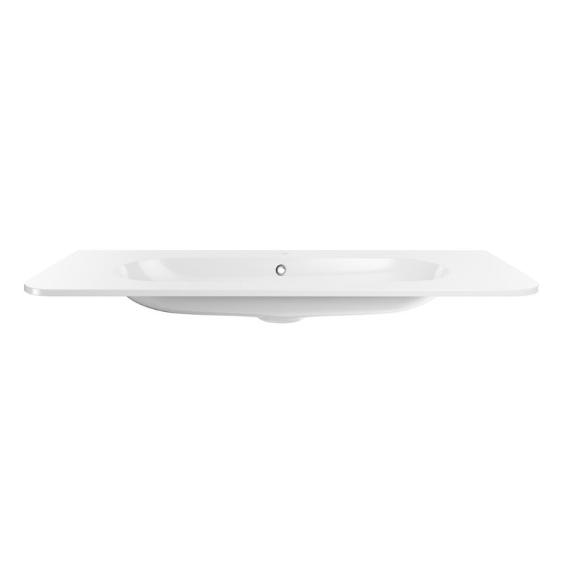 Lavoar cu o singura cuva Pure, ceramica, alb lucios, L.120 cm, PURE WHITE GLOSS UM 120-46