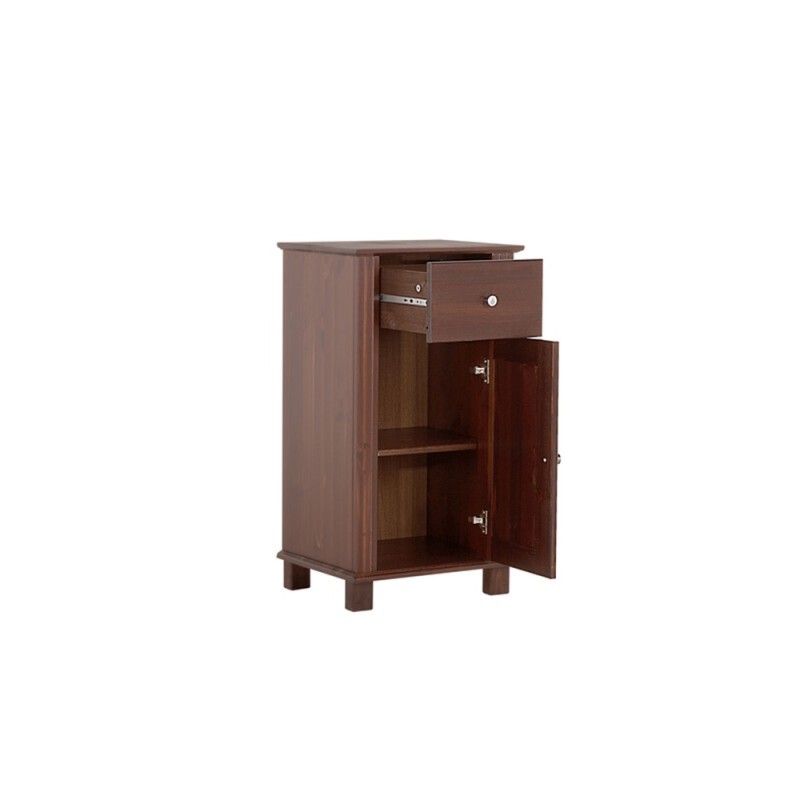 Dulap lateral Retro, lemn natural, maro, 1 usa, 1 sertar, L.40 cm, RETRO 810 FSC