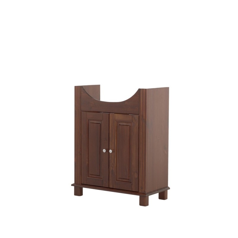 Dulap lavoar Retro, lemn natural, maro, 2 usi, L.65 cm, RETRO 864 - CFP65 FSC