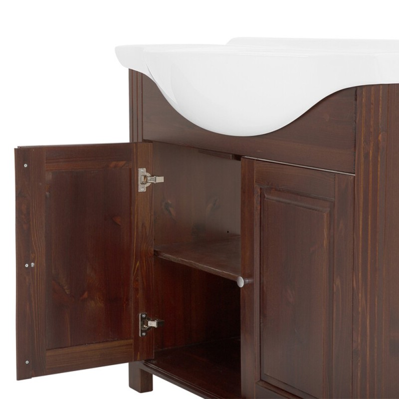 Dulap lavoar Retro, lemn natural, maro, 2 usi, L.65 cm, RETRO 864 - CFP65 FSC