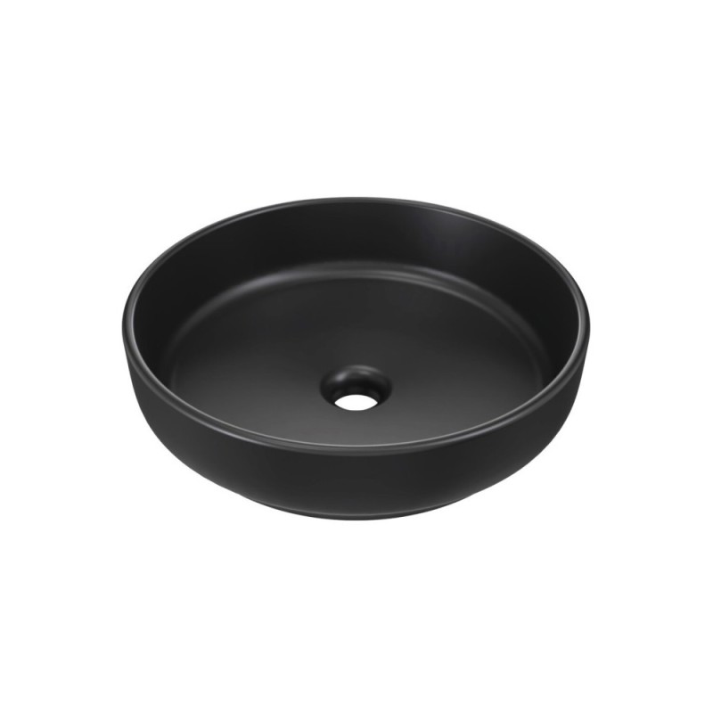 Lavoar River, ceramica, negru mat, D.40 cm, RIVER 1 BLACK MATT UN 40 ( E-6595 )