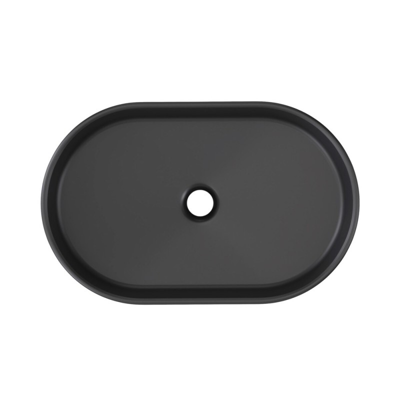 Lavoar baie Comad river, ceramica, negru mat, L.55 cm, RIVER 2 BLACK MATT UN 55 ( E-6594 )