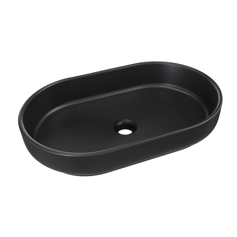 Lavoar baie Comad river, ceramica, negru mat, L.55 cm, RIVER 2 BLACK MATT UN 55 ( E-6594 )