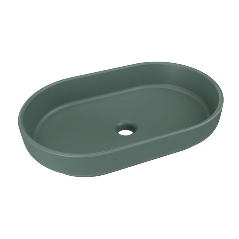 Lavoar baie Comad River, ceramica, verde mat, L.55 cm, RIVER 2 FOREST GREEN MATT UN 55 ( E-6594 )