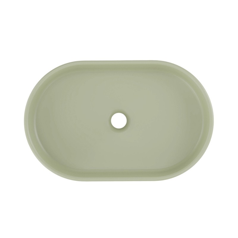 Lavoar River, ceramica, verde mat, L.55 cm, RIVER 2 OLIVE GREEN MATT UN 55 ( E-6594 )