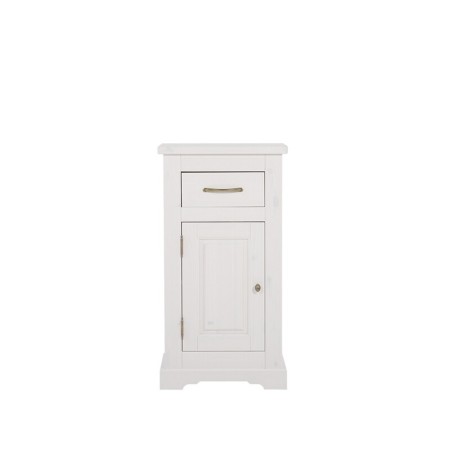Dulap lateral Romantic, lemn natural, alb, 1 usa, 1 sertar, L.40 cm, ROMANTIC 810