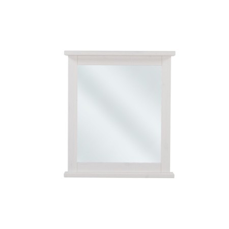 Oglinda Romantic, lemn natural, sticla, alba, H.80 cm, ROMANTIC 840