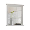 Oglinda Romantic, lemn natural, sticla, alba, H.80 cm, ROMANTIC 840