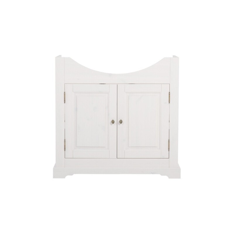 Dulap lavoar Romantic, lemn natural, alb, L.85 cm, ROMANTIC 861-U85