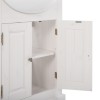 Dulap lavoar Romantic, lemn natural, alb, L.85 cm, ROMANTIC 861-U85