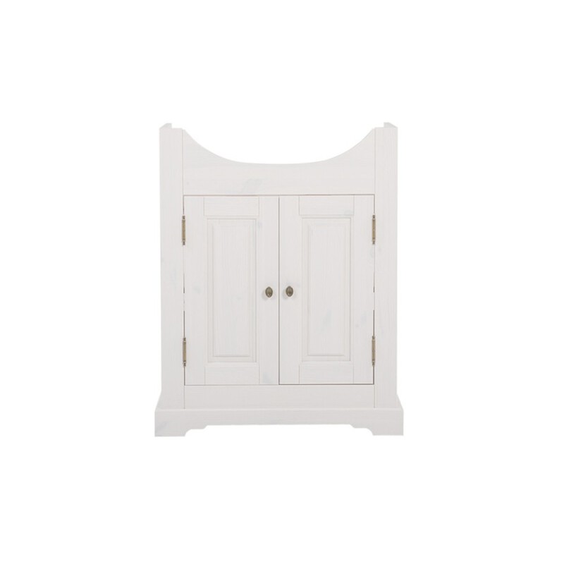 Dulap lavoar Romantic, lemn natural, alb, L.65 cm, ROMANTIC 862-U65