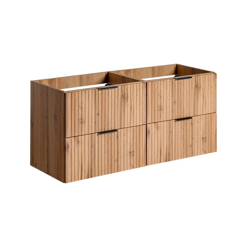 Set mobilier baie Adel Oak, MDF, PAL melaminat, stejar wotan, L.120 cm, SET -ADO 120 CM