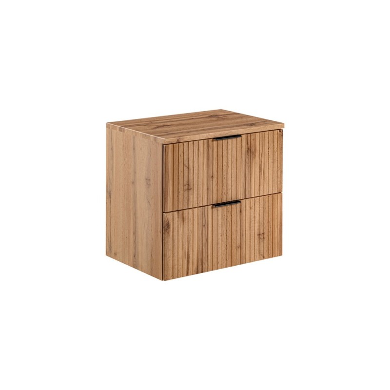 Set mobilier baie Adel Oak, MDF, PAL melaminat, blat stejar wotan, L.60 cm, SET -ADO B 60 CM