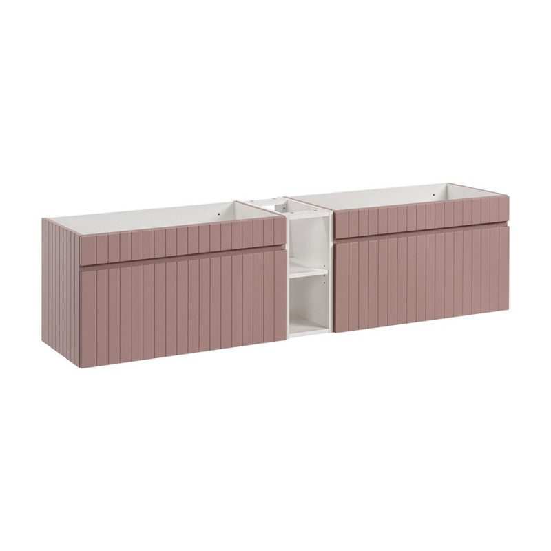 Set de mobilier baie Iconic Rose, MDF, folie PVC, roz antic, L.180 cm, SET -ICR 180 CM 81-01 WHITE