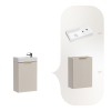 Set de mobilier de baie Adel Cashmere, MDF, PAL melaminat, cashmere mat, lavoar Vedea ceramica alba, L.40 cm, SET-ADC 40CM