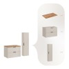 Set de mobilier de baie Adel Cashmere, MDF, PAL melaminat, blat stejar wotan, dulap înalt H.140 cm, SET-ADC B 80CM WOTAN HC