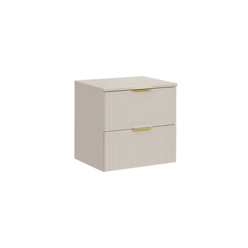 Set de mobilier de baie Adel Cashmere, MDF, PAL melaminat, blat cashmere mat, L.60 cm, SET-ADC B CASHMERE 60CM