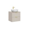 Set de mobilier de baie Adel Cashmere, MDF, PAL melaminat, blat cashmere mat, lavoar Smile 40, SET-ADC B CASHMERE 60CM SMILE 40