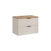 Set de mobilier de baie Adel Cashmere, MDF, PAL melaminat, blat stejar wotan, L.80 cm, SET-ADC B WOTAN 80CM
