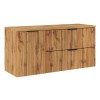 Set mobilier baie Adel Oak, MDF, PAL melaminat, blat stejar wotan, L.120 cm, SET-ADO B 120CM LB