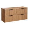 Set mobilier baie Adel Oak, MDF, PAL melaminat, blat natural wotan, L.120 cm, SET-ADO B NAT WOTAN 120CM