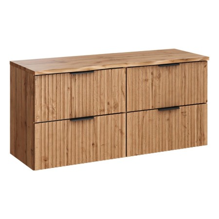 Set mobilier baie Adel Oak, MDF, PAL melaminat, blat natural wotan, L.120 cm, SET-ADO B NAT WOTAN 120CM