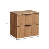 Set mobilier baie Adel Oak, MDF, PAL melaminat, blat natural wotan, L.60 cm, SET-ADO B NAT WOTAN 60CM