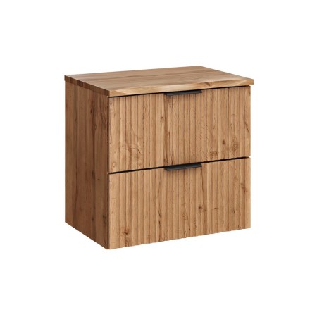 Set mobilier baie Adel Oak, MDF, PAL melaminat, blat natural wotan, L.60 cm, SET-ADO B NAT WOTAN 60CM