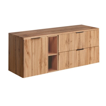 Set mobilier baie Adel Oak, MDF, PAL melaminat, blat stejar wotan, L.140 cm, SET-ADO B WOTAN 140CM LB
