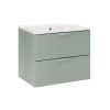 Set mobilier baie Aster Green, MDF, PAL melaminat, verde mat, lavoar Lava, L.60 cm, SET-ASG 60CM LAVA