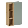 Set de mobilier cu semicoloana si raft Aster Green, MDF, PAL melaminat, verde mat, H.80 cm, SET-ASG SP UR 20X80