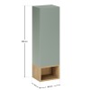 Set de mobilier cu semicoloana si raft Aster Green, MDF, PAL melaminat, verde mat, H.100 cm, SET-ASG SP UR 30X20