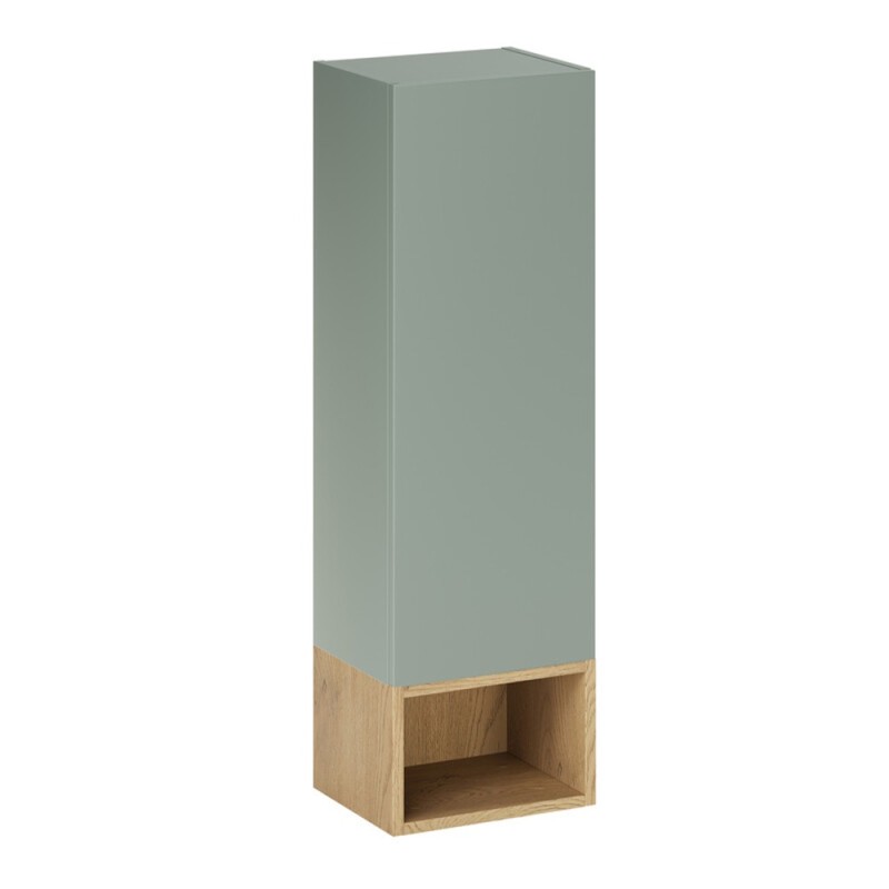 Set de mobilier cu semicoloana si raft Aster Green, MDF, PAL melaminat, verde mat, H.100 cm, SET-ASG SP UR 30X20