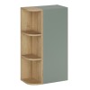 Set de mobilier cu semicoloana si raft Aster Green, MDF, PAL melaminat, verde mat, H.80 cm, SET-ASG SP URSM