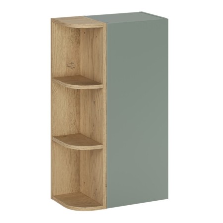 Set de mobilier cu semicoloana si raft Aster Green, MDF, PAL melaminat, verde mat, H.80 cm, SET-ASG SP URSM
