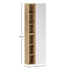 Set de mobilier cu semicoloana si raft Aster White, MDF, PAL melaminat, alb mat, H.160 cm, SET-ASW 2SP 2UR