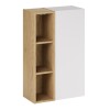 Set de mobilier cu semicoloana si raft Aster White, MDF, PAL melaminat, alb mat, H.80 cm, SET-ASW SP UR 20X80