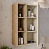 Set de mobilier cu semicoloana si raft Aster White, MDF, PAL melaminat, alb mat, H.80 cm, SET-ASW SP UR 20X80