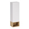 Set de mobilier cu semicoloana si raft Aster White, MDF, PAL melaminat, alb mat, H.100 cm, SET-ASW SP UR 30X20