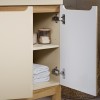 Set mobilier baie Bali Cashmere, MDF, PAL melaminat, cashmir mat/stejar wotan, lavoar Sky, L.80 cm, SET-BAC 80CM SKY