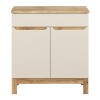 Set mobilier baie Bali Cashmere, MDF, PAL melaminat, cashmir mat/stejar wotan, blat natural wotan, L.80 cm, SET-BAC B NAT WOTAN 80CM