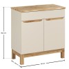 Set mobilier baie Bali Cashmere, MDF, PAL melaminat, cashmir mat/stejar wotan, blat natural wotan, L.80 cm, SET-BAC B NAT WOTAN 80CM