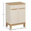Set mobilier baie Bali Cashmere, MDF, PAL melaminat, cashmir mat/stejar wotan, blat stejar wotan, L.60 cm, SET-BAC B WOTAN 60CM