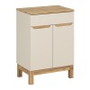 Set mobilier baie Bali Cashmere, MDF, PAL melaminat, cashmir mat/stejar wotan, blat stejar wotan, L.60 cm, SET-BAC B WOTAN 60CM